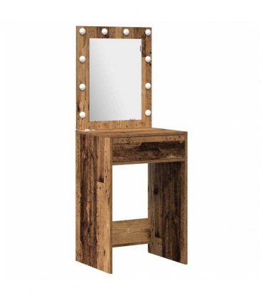 vidaXL Dressing Table 3 pcs Brown 40 x 41 x 135 cm Engineered wood — Colour: Old wood