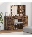 vidaXL Dressing Table 3 pcs Brown 40 x 41 x 135 cm Engineered wood — Colour: Smoked oak