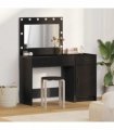 vidaXL Dressing Table 2 pcs Black 40 x 41 x 75 cm Engineered wood — Colour: Black oak