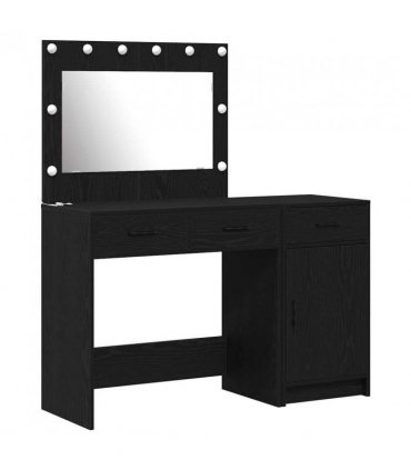vidaXL Dressing Table 2 pcs Black 40 x 41 x 75 cm Engineered wood — Colour: Black oak