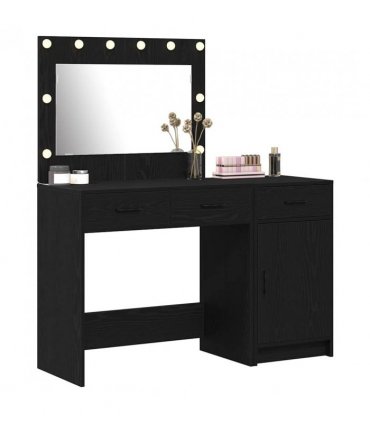 vidaXL Dressing Table 2 pcs Black 40 x 41 x 75 cm Engineered wood — Colour: Black oak