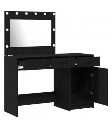 vidaXL Dressing Table 2 pcs Black 40 x 41 x 75 cm Engineered wood — Colour: Black oak