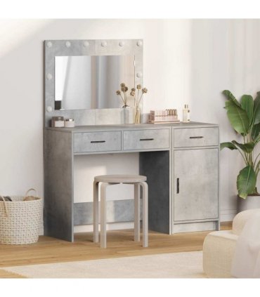 vidaXL Dressing Table 2 pcs Grey 40 x 41 x 75 cm Engineered wood — Colour: Concrete grey