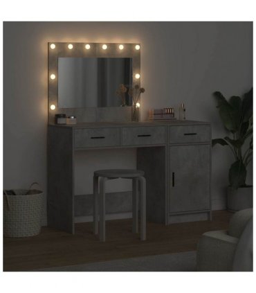 vidaXL Dressing Table 2 pcs Grey 40 x 41 x 75 cm Engineered wood — Colour: Concrete grey