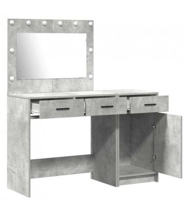 vidaXL Dressing Table 2 pcs Grey 40 x 41 x 75 cm Engineered wood — Colour: Concrete grey