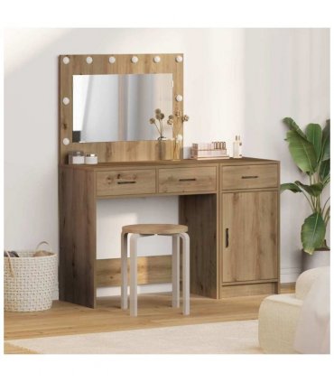 vidaXL Dressing Table 2 pcs Brown 40 x 41 x 75 cm Engineered wood — Colour: Artisan oak