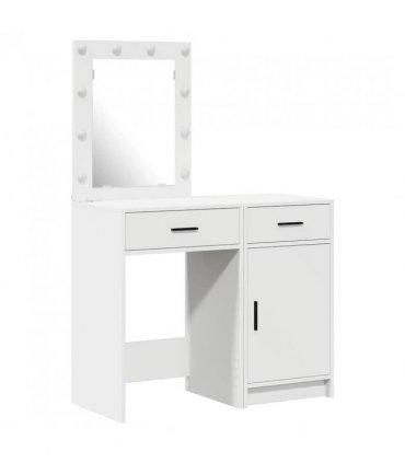 vidaXL Dressing Table 2 pcs White 50 x 41 x 135 cm Engineered wood — V0671994202