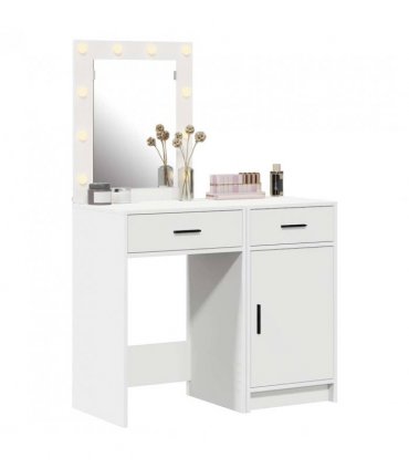 vidaXL Dressing Table 2 pcs White 50 x 41 x 135 cm Engineered wood — V0671994202