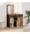 vidaXL Dressing Table 2 pcs Brown 50 x 41 x 135 cm Engineered wood — Colour: Old wood — V0671994203