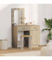 vidaXL Dressing Table 2 pcs Brown 50 x 41 x 135 cm Engineered wood — Colour: Sonoma oak