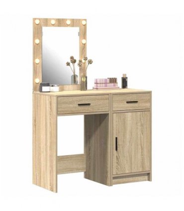 vidaXL Dressing Table 2 pcs Brown 50 x 41 x 135 cm Engineered wood — Colour: Sonoma oak