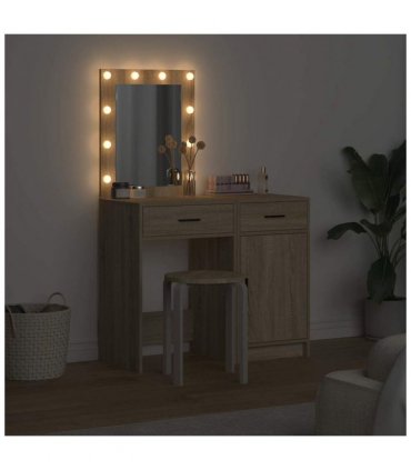 vidaXL Dressing Table 2 pcs Brown 50 x 41 x 135 cm Engineered wood — Colour: Sonoma oak