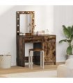 vidaXL Dressing Table 2 pcs Brown 50 x 41 x 135 cm Engineered wood — Colour: Smoked oak — V0671994206