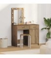vidaXL Dressing Table 2 pcs Brown 50 x 41 x 135 cm Engineered wood — Colour: Artisan oak