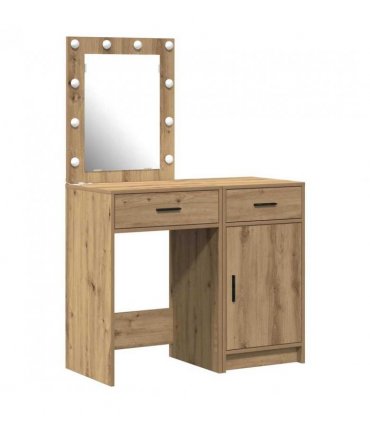 vidaXL Dressing Table 2 pcs Brown 50 x 41 x 135 cm Engineered wood — Colour: Artisan oak