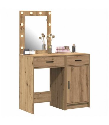 vidaXL Dressing Table 2 pcs Brown 50 x 41 x 135 cm Engineered wood — Colour: Artisan oak