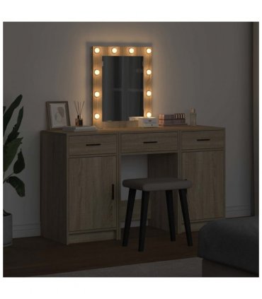 vidaXL Dressing Table with Door Brown 50 x 41 x 135 cm Engineered Wood — Colour: Sonoma oak