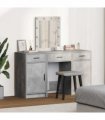 vidaXL Dressing Table with Door Grey 50 x 41 x 135 cm Engineered Wood — Colour: Concrete grey
