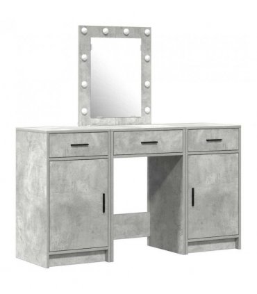vidaXL Dressing Table with Door Grey 50 x 41 x 135 cm Engineered Wood — Colour: Concrete grey