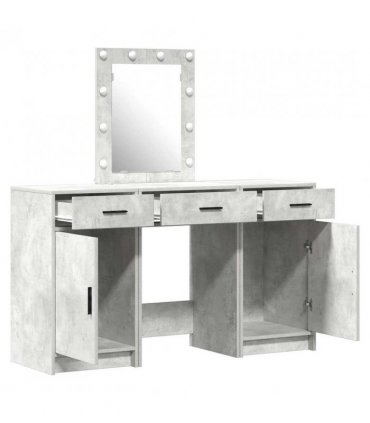 vidaXL Dressing Table with Door Grey 50 x 41 x 135 cm Engineered Wood — Colour: Concrete grey