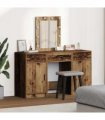 vidaXL Dressing Table with Door Brown 50 x 41 x 135 cm Engineered Wood — Colour: Old wood