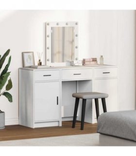 vidaXL Dressing Table with Door White 50 x 41 x 135 cm Engineered Wood