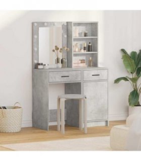 vidaXL Dressing Table Set 2 pcs Concrete Grey Engineered Wood