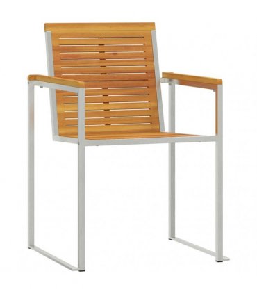 vidaXL Sun Lounger 3 pcs Brown Solid Acacia Wood — Size: 60 x 56 x 85 cm