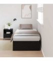 vidaXL Storage Bed Frame Black Oak 100 x 200 cm Engineered Wood