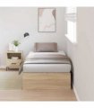 vidaXL Storage Bed Frame Sonoma Oak 90 x 190 cm Engineered Wood