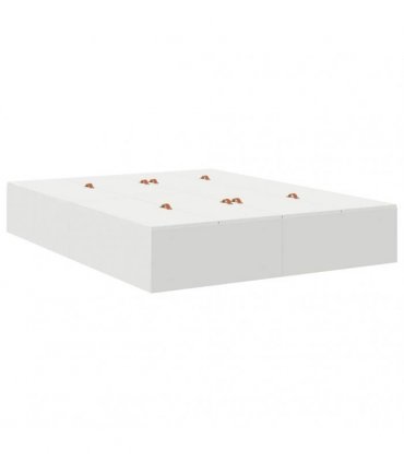 vidaXL Storage Bed Frame White 140 x 190 cm Engineered Wood — V0671994466