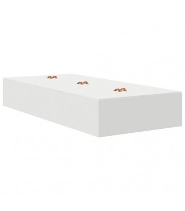 vidaXL Storage Bed Frame White 90 x 200 cm Engineered Wood