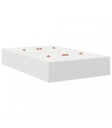 vidaXL Storage Bed Frame White 120 x 200 cm Engineered Wood — V0671994503