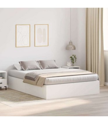 vidaXL Storage Bed Frame White 160 x 200 cm Engineered Wood — V0671994506