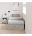 vidaXL Storage Bed Frame Concrete Grey 100 x 200 cm Engineered Wood