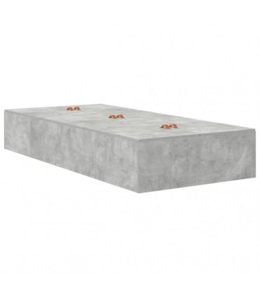 vidaXL Storage Bed Frame Concrete Grey 100 x 200 cm Engineered Wood
