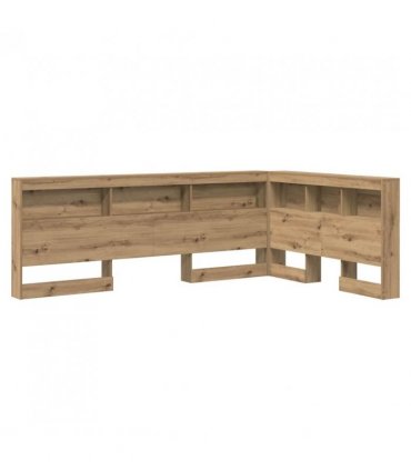 vidaXL Storage Headboard Artisan Oak 207.5 x 137.5 x 76.5 cm — Size: 120 x 190 cm