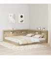 vidaXL Storage Headboard with Shelf Sonoma Oak 180 cm Engineered Wood — Size: 180 x 200 cm