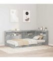 vidaXL Storage Headboard Concrete Grey 90 cm Engineered Wood — Size: 90 x 190 cm