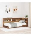 vidaXL Storage Headboard with Shelf Old Wood 100 cm Engineered Wood — Size: 100 x 200 cm