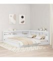 vidaXL Storage Headboard with Shelf White 180 cm Engineered Wood — Size: 180 x 200 cm