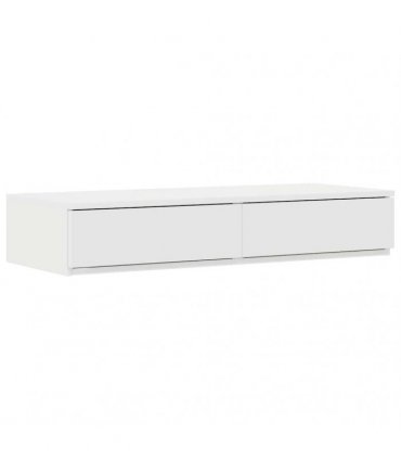 vidaXL Storage Bed Frame with Drawer White 100 cm Engineered Wood — Size: 100 x 200 cm