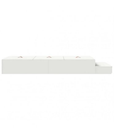 vidaXL Storage Bed Frame with Drawer White 90 cm Engineered Wood — Size: 90 x 190 cm