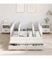 vidaXL Storage Bed Frame with Drawer White 120 cm Engineered Wood — Size: 120 x 200 cm