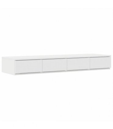 vidaXL Storage Bed Frame with Drawer White 120 cm Engineered Wood — Size: 120 x 200 cm