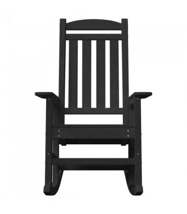 vidaXL Rocking Chair 2 pcs Black 92 x 70 x 108 cm Polyethylene — Model: without table