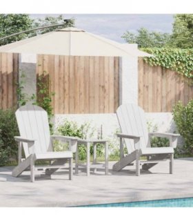 vidaXL Garden Chair 2 pcs White 82 x 74 x 92 cm Polyethylene — Model: without table