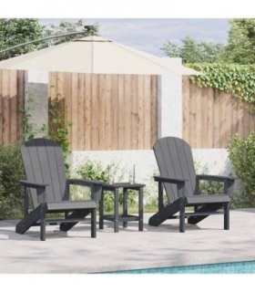 vidaXL Garden Chair 2 pcs Light Grey 82 x 74 x 92 cm Polyethylene — Model: without table