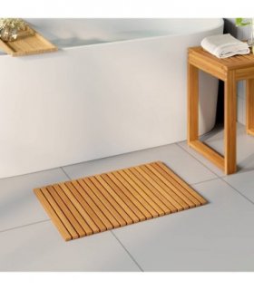 vidaXL Bath Mat Brown 60 x 40 cm Solid Acacia Wood