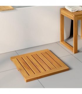 vidaXL Bath Mat Plain Brown 50 x 50 cm Solid Acacia Wood — V0671995761